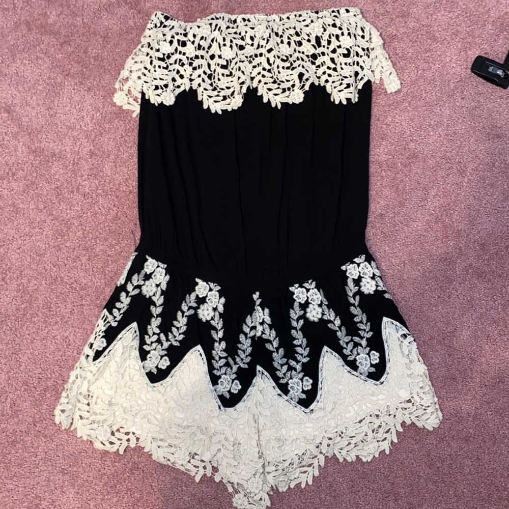 Vintage Havana strapless romper